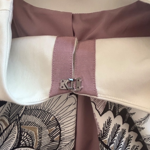 Chico's lined floral print wide 3/4 sleeve open front jacket us size 8/10 - Picture 10 of 15